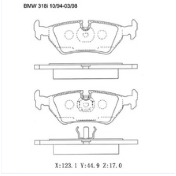 Car Disc Brake Pad / Disc Brake Pads Price / Brake Disc Pad for BMW 34211160340/34211161455